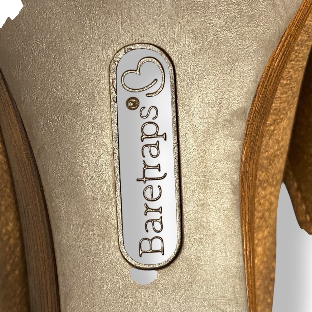 BareTraps Luna Brown Mule Size 6.5 Wedge Heel with Twisted Buckle Detail - Picture 9 of 10